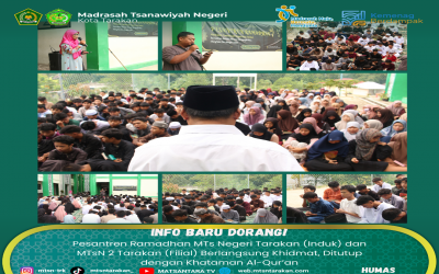 Pesantren Ramadhan MTs Negeri Tarakan (Induk) dan MTsN 2 Tarakan (Filial) Berlangsung Khidmat, Ditutup dengan Khataman Al-Qur’an