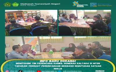 Monitoring Tim Perencana Kanwil Kemenag Kaltara di MTsN Tarakan: Perkuat Perencanaan Berbasis Kebutuhan Satuan Kerja