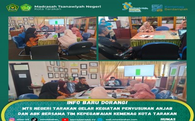 MTs Negeri Tarakan Gelar Kegiatan Penyusunan Anjab dan ABK Bersama Tim Kepegawaian Kemenag Kota Tarakan
