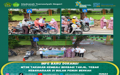 MTsN Tarakan Kembali Berbagi Takjil, Tebar Kebahagiaan di Bulan Penuh Berkah