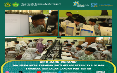 206 Siswa MTsN Tarakan Ikuti Geladi Bersih TKA di MAN Tarakan, Berjalan Lancar dan Tertib