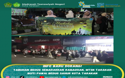 Tabuhan Bedug Semarakkan Ramadan, MTsN Tarakan Ikuti Pawai Bedug Sahur Kota Tarakan