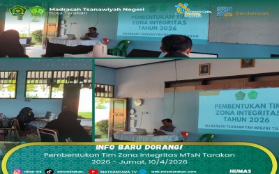Pembentukan Tim Zona Integritas MTsN Tarakan 2026